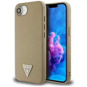   Guess - Grained PU Triangle Logo MagSafe (GUHMPSE4PGTSPSW) - iPhone 16e / iPhone 17e - Brown