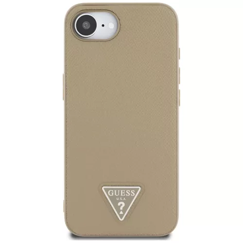 Guess - Grained PU Triangle Logo MagSafe (GUHMPSE4PGTSPSW) - iPhone 16e / iPhone 17e - Brown