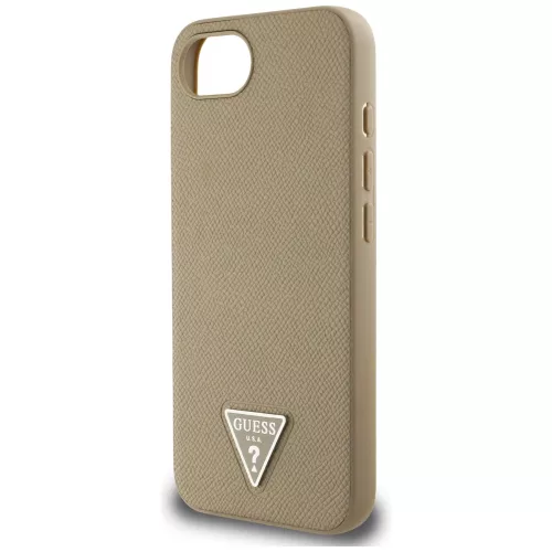 Guess - Grained PU Triangle Logo MagSafe (GUHMPSE4PGTSPSW) - iPhone 16e / iPhone 17e - Brown