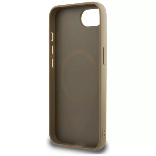 Guess - Grained PU Triangle Logo MagSafe (GUHMPSE4PGTSPSW) - iPhone 16e / iPhone 17e - Brown