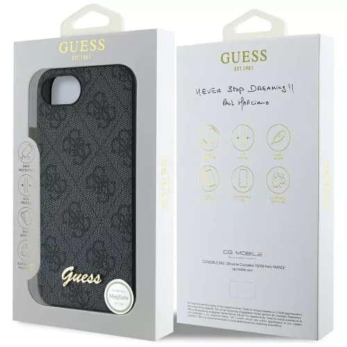 Guess - Hardcase 4G Script Logo (GUHMPSE4HG4SHK) - iPhone 16e / iPhone 17e - Black