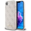 Guess - Keménytok 4G Felirat Logó (GUHMPSE4HG4SHP) - iPhone 16e / iPhone 17e - Rózsaszín
