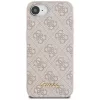 Guess - Keménytok 4G Felirat Logó (GUHMPSE4HG4SHP) - iPhone 16e / iPhone 17e - Rózsaszín