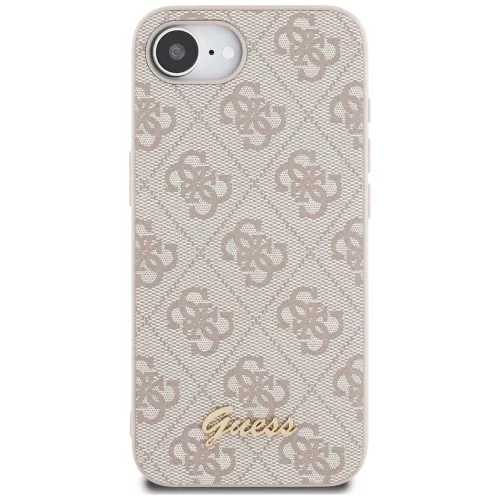Guess - Keménytok 4G Felirat Logó (GUHMPSE4HG4SHP) - iPhone 16e / iPhone 17e - Rózsaszín