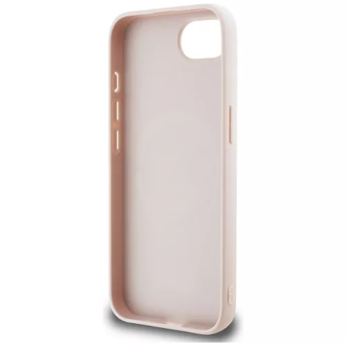 Guess - Keménytok 4G Felirat Logó (GUHMPSE4HG4SHP) - iPhone 16e / iPhone 17e - Rózsaszín