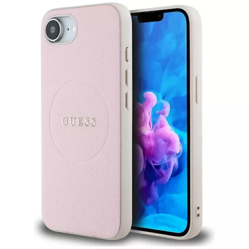Guess - Grained Gold Ring MagSafe (GUHMPSE4PGHSMMP) - iPhone 16e / iPhone 17e - Pink