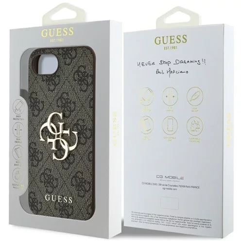 Guess - Hardcase 4G Big Logo (GUHCPSE44GMGBR) - iPhone 16e / iPhone 17e - Brown
