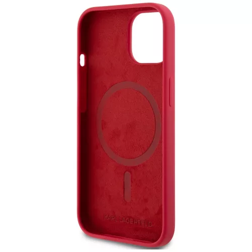Karl Lagerfeld - Silicone MagSafe (KLHMP15SSCMKCRHR) - iPhone 15 - Red Karl&Choupette