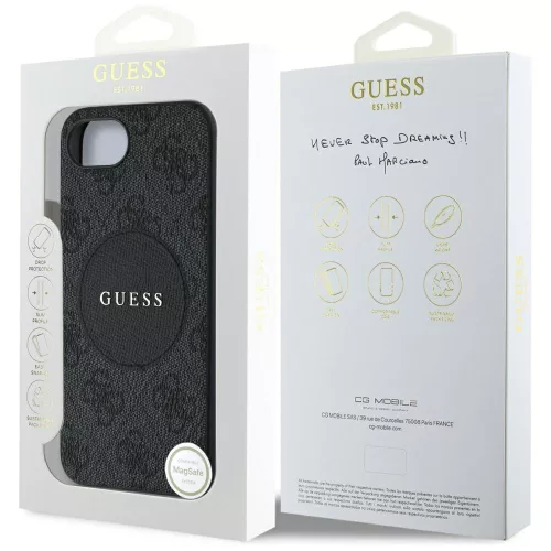 Guess - 4G Circle Classic Logo MagSafe (GUHMPSE4P4PGRSGK) - iPhone 16e / iPhone 17e - Black