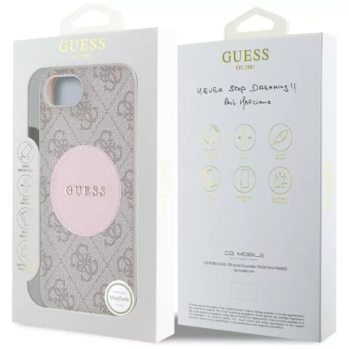 Guess - 4G Circle Classic Logo MagSafe (GUHMPSE4P4PGRSGP) - iPhone 16e / iPhone 17e - Pink