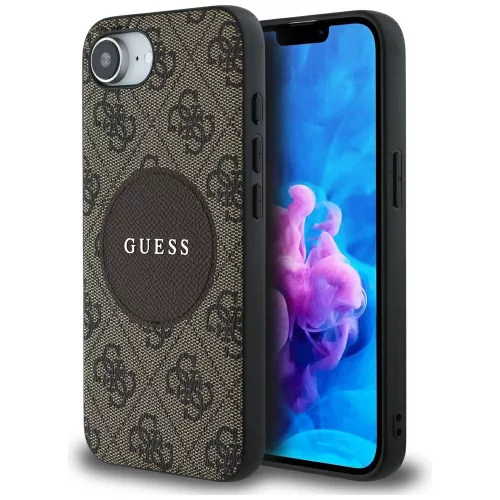Guess - 4G Kör Klasszikus Logó MagSafe (GUHMPSE4P4PGRSGW) - iPhone 16e / iPhone 17e - Barna