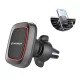 Techsuit - Autós tartó MagGrip (S4) - Secure Mágneses tapadás Szellőzőrácsra, 360° forgás, with Metal Plates - Black/Red