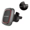 Techsuit - Autós tartó MagGrip (S5) - Secure Mágneses tapadás Szellőzőrácsra, forgathatóság 360°, with Metal Plates - Black/Red