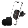 Techsuit - Autós tartó MagGrip (S5) - Secure Mágneses tapadás Szellőzőrácsra, forgathatóság 360°, with Metal Plates - Black/Red