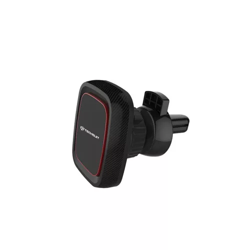 Techsuit - Autós tartó MagGrip (S5) - Secure Mágneses tapadás Szellőzőrácsra, forgathatóság 360°, with Metal Plates - Black/Red