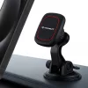Techsuit - Autós tartó MagGrip (S6) - Műszerfalra, Mágneses tapadás, 360° forgás, Tapadókorong, 2 Metal Plates - Black/Red