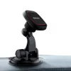 Techsuit - Autós tartó MagGrip (S6) - Műszerfalra, Mágneses tapadás, 360° forgás, Tapadókorong, 2 Metal Plates - Black/Red