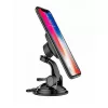 Techsuit - Autós tartó MagGrip (S6) - Műszerfalra, Mágneses tapadás, 360° forgás, Tapadókorong, 2 Metal Plates - Black/Red