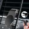 Techsuit - Autós tartó AirGrip (S7) - Waterfall-Shaped, Mágneses Biztos tartás Szellőzőrácsra, Szorítókarok - Black / Silver