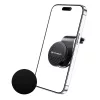 Techsuit - Autós tartó AirGrip (S8) - Waterfall-Shaped, Mágneses N52 Biztos tartás, Szellőzőrácsra, Szorítókarok - Black / Silver