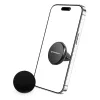 Techsuit - Autós tartó TinyGrip (S9) - Szellőzőrácsra, with Metal Plate, Erős mágnes, Univerzális Compatibility - Black / Silver