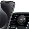 Techsuit - Autós tartó TinyGrip (S9) - Szellőzőrácsra, with Metal Plate, Erős mágnes, Univerzális Compatibility - Black / Silver
