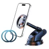 Techsuit - Autós tartó MagProX (S12) - Műszerfalra, MagSafe kompatibilis, 360° forgás, Tapadókorong Mounting Base - Black