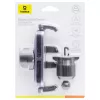 Baseus - Autós tartó (C40483401813-00) Phone/Tablet, Leather Finish, Retractable Arms, Auto Clamping  - Black Silver