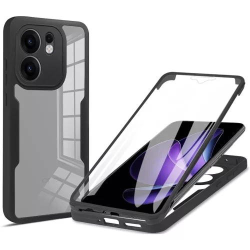 Techsuit - ColorVerse 360 tok kijelzővédővel - Oppo Reno13 F 4G / Reno13 F 5G / Reno13 FS 5G - Fekete