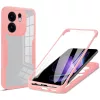 Techsuit - ColorVerse 360 tok kijelzővédővel - Oppo Reno13 F 4G / Reno13 F 5G / Reno13 FS 5G - Rózsaszín