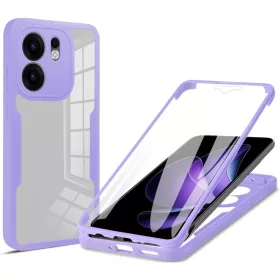   Techsuit - ColorVerse 360 tok kijelzővédővel - Oppo Reno13 F 4G / Reno13 F 5G / Reno13 FS 5G - Lila