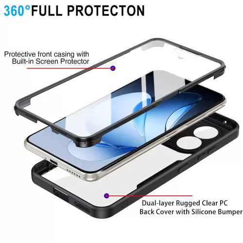 Techsuit - ColorVerse 360 tok kijelzővédővel - Oppo Reno13 - Kék