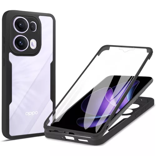 Techsuit - ColorVerse 360 tok kijelzővédővel - Oppo Reno13 Pro - Fekete