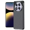 Techsuit - CarbonFiber szilikon tok - Xiaomi Redmi Note 14 Pro 4G - Fekete