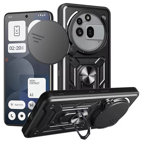 Techsuit - CamShield ütésálló tok - Nothing Phone (3a) Pro - Fekete