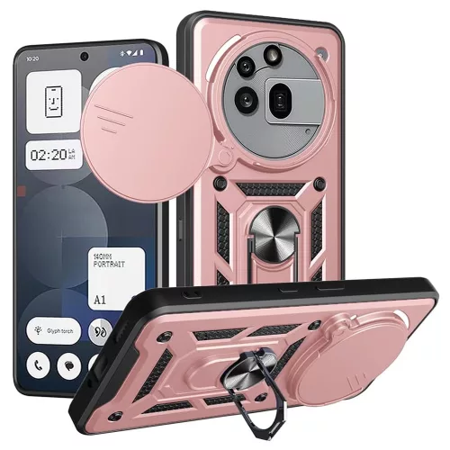 Techsuit - CamShield ütésálló tok - Nothing Phone (3a) Pro - Rose Gold
