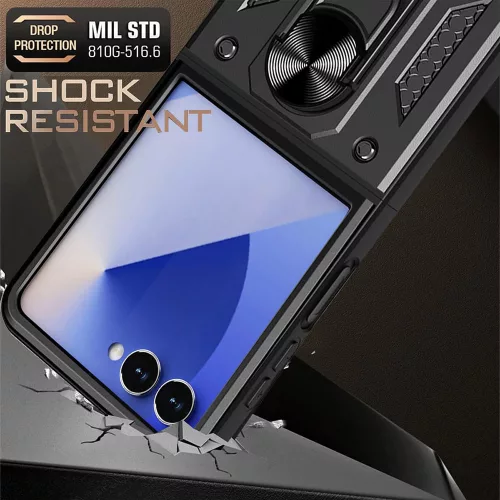 Techsuit - CamShield ütésálló tok - Samsung Galaxy Z Flip7 - Kék