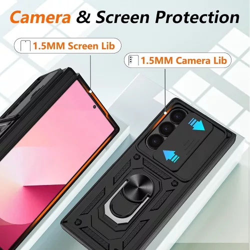 Techsuit - CamShield ütésálló tok - Samsung Galaxy Z Fold7 - Fekete