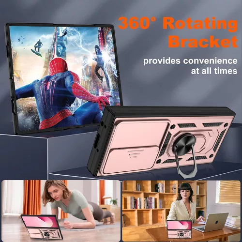 Techsuit - CamShield ütésálló tok - Samsung Galaxy Z Fold7 - Rosegold