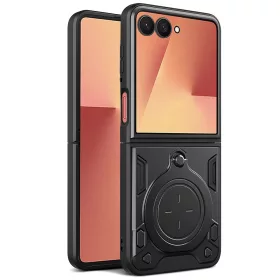   Techsuit - CamGuard Pro ütésálló tok - Samsung Galaxy Z Flip7 - Fekete