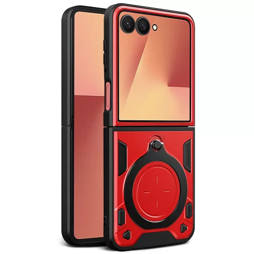 Techsuit - CamGuard Pro ütésálló tok - Samsung Galaxy Z Flip7 - Piros