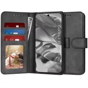   Techsuit - Diary Book kinyitható tok - Google Pixel 10 / 10 Pro - Fekete