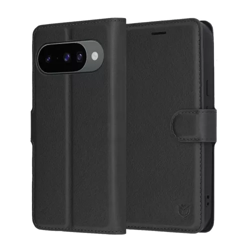 Techsuit - Leather Folio - Google Pixel 10 / 10 Pro - Black