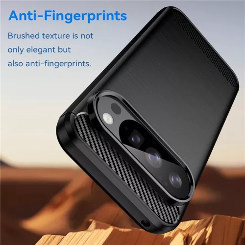 Techsuit - Carbon szilikon tok - Google Pixel 10 / 10 Pro - Fekete