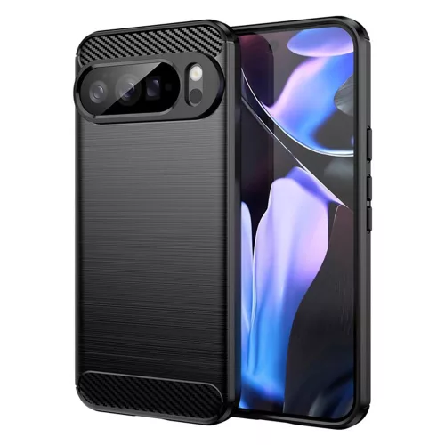 Techsuit - Carbon szilikon tok - Google Pixel 10 Pro XL - Fekete