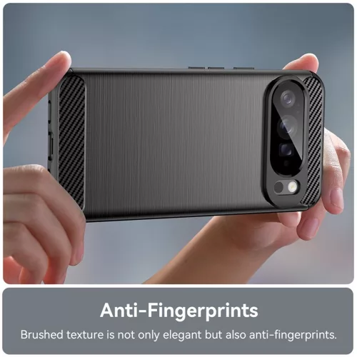 Techsuit - Carbon szilikon tok - Google Pixel 10 Pro XL - Fekete