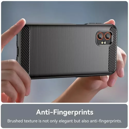 Techsuit - Carbon szilikon tok - Samsung Galaxy Xcover7 Pro - Fekete
