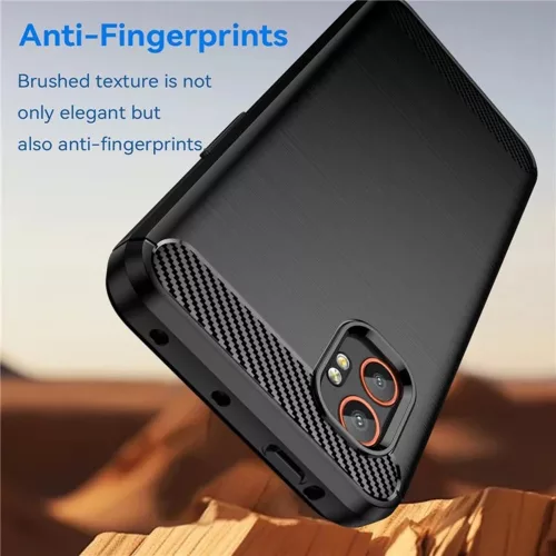 Techsuit - Carbon szilikon tok - Samsung Galaxy Xcover7 Pro - Fekete
