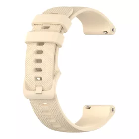   Techsuit - Watchband 18mm (W006) - Huawei Watch GT 4 (41mm)/W1/Honor Watch S1/Garmin Venu 2S/Vivoactive 4S - Cream