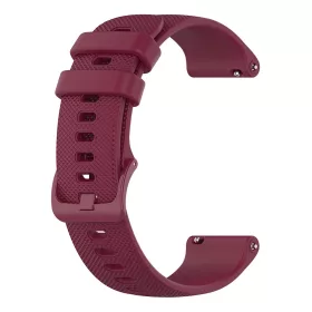  Techsuit - Watchband 18mm (W006) - Huawei Watch GT 4 (41mm)/W1/Honor Watch S1/Garmin Venu 2S/Vivoactive 4S - Burgundy